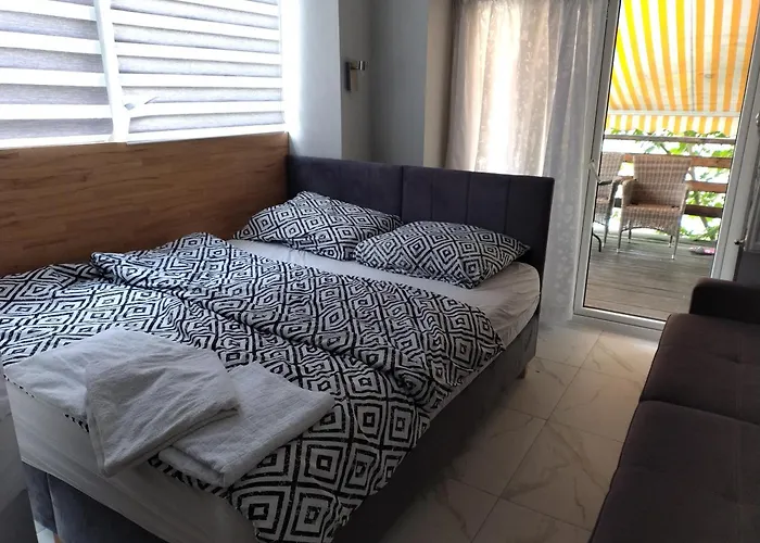 ホームステイ Bialy Przy Plazy ミエンジズドロイェ